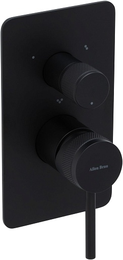 Allen Brau Смеситель для ванны Priority 5.31A11-31 (с внутренней частью, 3 выхода) черный матовый – картинка-7